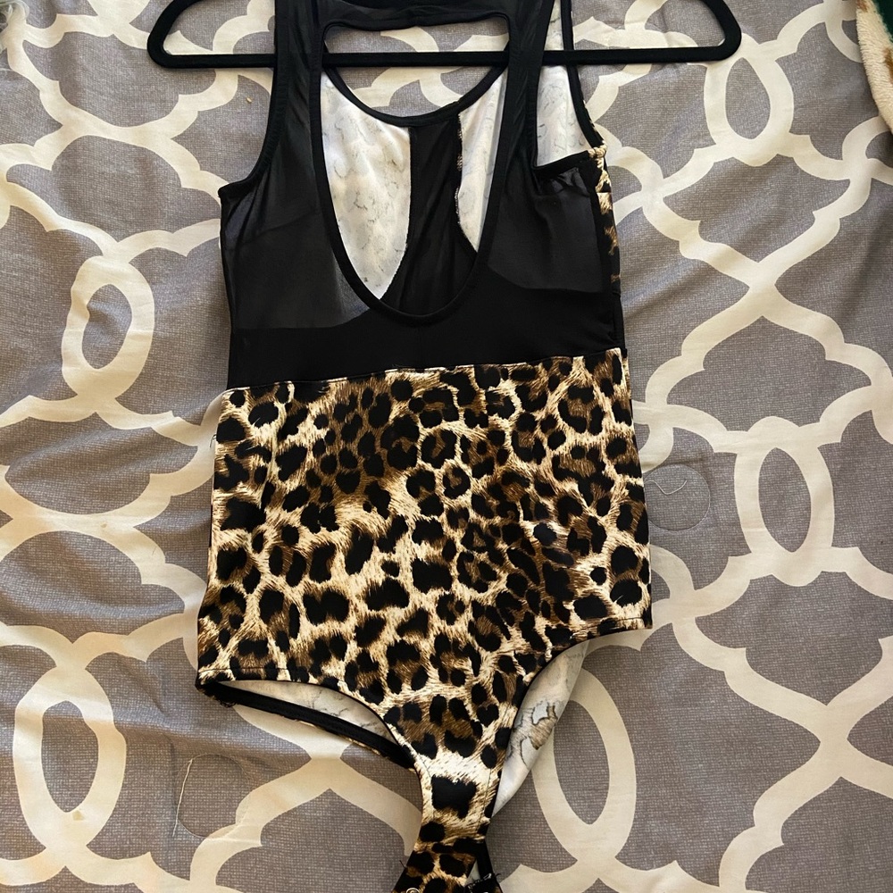 Cheetah print body suit